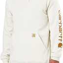 Carhartt Men's Loose Fit Midweight Logo Sleeve Graphic Sweatshirt (Medium, Malt Color)
