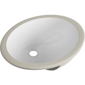 Undermount Bathroom Sink Oval, 14.75 x 11.5 (Interior Size) Oval Porcelain Ceramic Undermount Bathroom Vanity Vessel Sink with Overflow, White