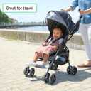 Ingenuity 3D Mini Convenience Stroller Lightweight Stroller with Compact Fold, Multi-Position Recline, Canopy with Pop Out Sun Visor and More Umbrella Stroller for Travel and More, Gray