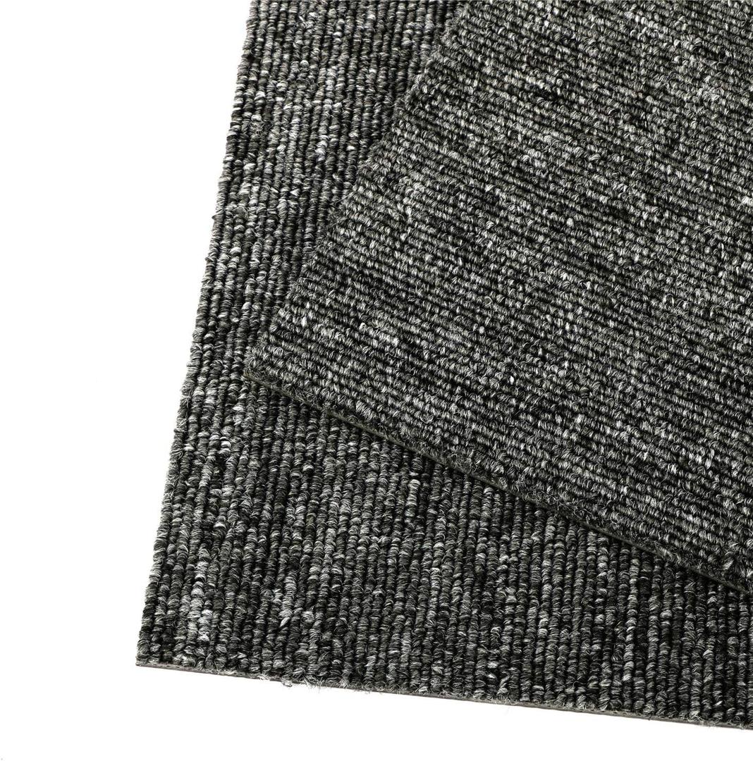 uyoyous 20 Pack Commercial Carpet Tiles, 20'' x 20'' Reusable Carpet Squares with Stickers, 53.8 Sq Ft PVC Backed Carpet Floor Tiles for Home Office, Gray