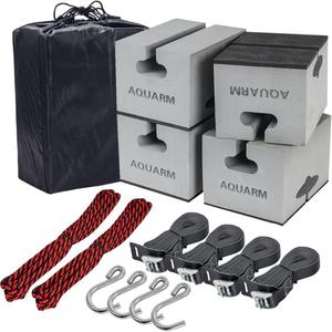 Deluxe Canoe Foam Blocks for Roof Universal Canoe Carrier Kit Soft Canoe Pads Car Top Roof Racks Foam Pads with Tie-Downs, 6 inch