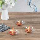 Restaurantware 4 x 2.9 x 1.3 Inch Mini Tasting Dishes 100 Disposable Mini Dessert Dishes - Oval Ellipse Design Clear Plastic Appetizer Dishes Serve Samples or Snacks For Parties or Weddings