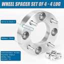 4x110 to 4x110 ATV Wheel Spacers 1" (25mm) Wheeladapter with 10x1.25 Studs & 74mm Center Bore, Compatible with Honda, Suzuki, Yamaha, Bombardier