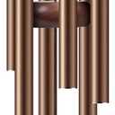 Large Aluminium Wind Chimes 37 Inches to Create a Zen Atmosphere Suitable for Outdoor, Garden, Patio Decoration. Classic Wind Chimes with Wind Catcher Suitable as A Gift for Unisex(Coffee)