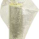 HUIHUANG Gold Deco Mesh 10 inch Rolls, Glod Decorative Mesh Ribbon for Christmas Wreath Swags Garland Bows DIY Craft-10 Yards