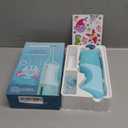 AquaSonic Kids' Water Flosser for Ages 6+ | Standard Nozzle, Orthodontic Nozzle & Waterproof Stickers | 4 Flossing Modes | Aquarium Adventures Theme (Blue)