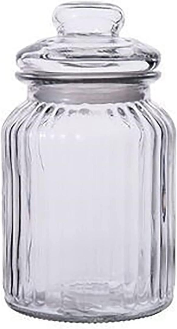 Clear Glass Storage Container spice Jars Canister,Vertical Storage Tank Sealed Tank Coffee Beans Preservation Dried Fruit Storage Tank Storage Tank(Color:Clear,Size:1350ml) ( Color : Clear , Size : 95