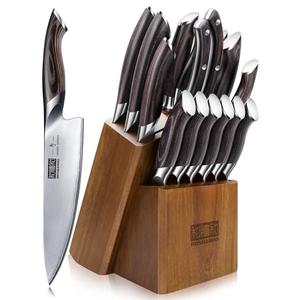 HOSHANHO 16-Piece Knife Set, Japanese High Carbon Stainless Steel Kitchen Knife Set, Ultra Sharp Chef Knife Block Set with Sharpener