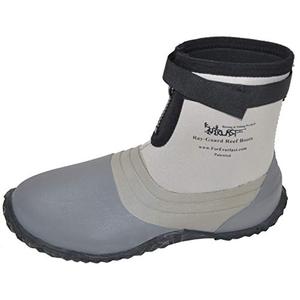 ForEverlast Ray-Guard Reef Wading & Fishing Boots Generation II for Men and Women, Grey, Size 12, Hard Soled Vulcanized Rubber Bottom, Neoprene, Lightweight, Waterproof
