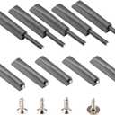 Magnetic Push Open Latches for Cabinet Doors 10 Pack Dark Grey Recessed Cabinet Doors Push to Open Cabinet Hardware Kitchen Push Touch Release Latches
