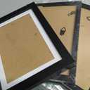 KINLINK 5x7 Picture Frame Black Set of 4, Wooden Photo Frames Matted 4x6 with Plexiglass for 4x6 with Mat or 5x7 without Mat for Table and Wall Display