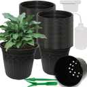 50-Pack 2.5 Gallon Flexible Plastic Plant Pots,Thickened Soft Seed Starting Container for Indoor Outdoor Plants, Seedlings, Vegetables, Succulents and Cuttings