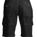 Womens Hiking Cargo Shorts Safari Cotton Lift The Buttocks Quick Dry Pants for Women Zip Pockets Outdoor Clothes (Black, XXXL)
