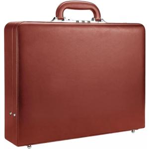 Briefcase for Men, Leather Attache Case with Lock, Hard Shell Business Briefcase, Fits 15.6-Inch Laptop