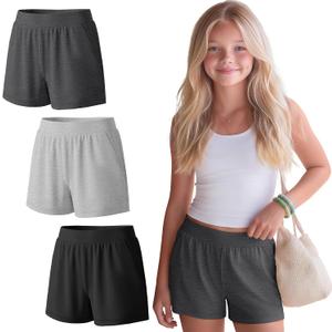 3 Pack Girls Athletic Shorts