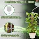 2PCS 18.7-Inch D-Shaped Self-Watering Moss Pole - Plastic Monstera Support for Indoor Climbing Plants. (2, White)