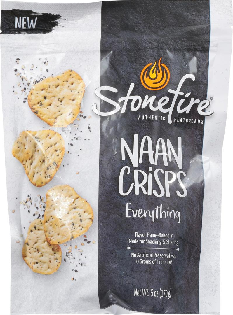 2 x Stonefire Naan Crisps Everything 6oz (EXP 10/20/26)