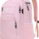 Volher Laptop Backpack,Business Travel Anti Theft Slim Durable Laptops Backpack,Water Resistant College Computer Bag for Women & Men Fits 15.6 Inch Laptop and Notebook-Light Pink