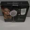 Makeup Mirror with Lights, 1x/20x 360 Rotation Vanity Mirror, Brightness Adjustable Lighted Makeup Mirror with Magnification, 5000 mAh Rechargeable Double Sided Mirror with 3 Colors, Gift for Women (Chrome)