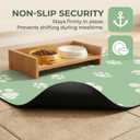 Pet Feeding Mat Dog Cat Food Mat Absorbent No Stains Quick Dry Rubber Bottom Anti-Slip Water Bowl Mats Easy to Clean for Indoor Pet Placemats Water Dispenser Mat