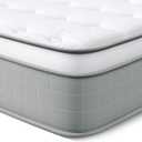Vesgantti King Size Mattress, 12 Inch Innerspring Hybrid Mattress in a Box, Pressure Relief Pocket Spring Bed Mattress with Memory Foam & Knitted Fabric, Medium Firm, CertiPUR-US