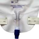 lifevv 3 Pack 1000ml Catheter Leg Bag Urinary Drainage Bag, with 3 Eighteen-inch Tubing, Anti-Reflux Valve, Cloth Straps,Easy Twist Drain Valve