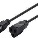 Monoprice 105300 10ft 16AWG Power Extension Cord Cable, 13A (NEMA 5-15P to NEMA 5-15R), Black - 13A