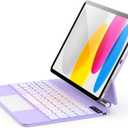For iPad (A16) 11th &10th generation Case with Keyboard,Backlight Multi-Touch Trackpad for iPad 11th Gen 2025 11 inch&10th Gen 2022 10.9 inch, Magic-Style with Floating Cantilever Stand,T-Purple