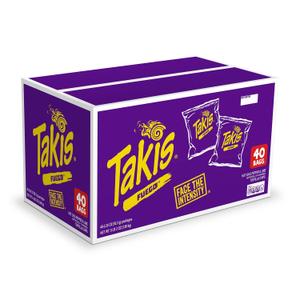 Barcel Takis Mini Fuego Chili and Pepper Lime Tortilla Chips, 28 gm, 40 Packs, Jan 15 2026