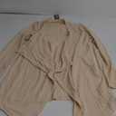 Women's Draped Open Front Lightweight Cardigan Tops Casual Long Sleeve Knit Outerwear Coffee Look (Medium, Beige)