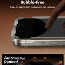 UNBREAKcable 2PCS Screen Protector for iPhone 15 Pro Max - 1 Privacy Tempered Glass+1 Clear Glass Double Shatterproof [Installation Frame] [9H Hardness] [Case Friendly] Anti-Scratch iPhone 6.7 inch