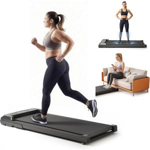 Walking Pad Treadmill Vibration Pad, Under Desk Treadmills for Home/Office with 250 lbs Weight Capacity, 2.5HP Low Noise Walking Pad, Remote Control, LED Display