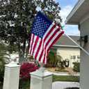 White Flag Poles for Outside House - 6ft Tangle Free Flag Pole for House,Heavy Duty Metal Flagpole Hardware for American Flags,Outdoor Flagpoles Residential for Porch,Car,Truck,Boat (without Bracket)