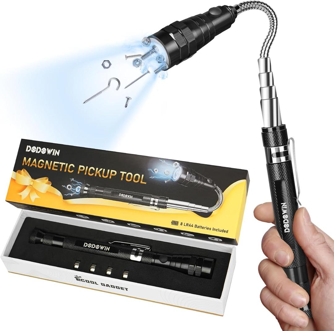 DODOWIN Magnetic Pickup Tools, Men Dad Gifts for Fathers Day from Daughter Son Wife, Telescoping Magnet Pickup Tool, Cool Birthday Gifts for Grandpa Husband Boyfriend Women