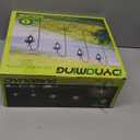 Dynaming 4 Pack Solar Flame Hanging Lights Outdoor, Halloween Solar Flickering Flame LED Garden Lanterns with 4 x 38 Inch Shepherd Hooks, Christmas Lighting for Lawn Patio Yard Pathway Driveway (Warm White)