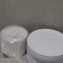 PULOTE 200 Pieces White Plastic Plates Disposable - Include 100PCS 10 inch Dinner & 100PCS 7 inch Dessert Plates, Ideal for Party & Wedding