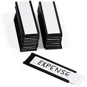 SmartSign Pack of 25 Magnetic"C" Channel Label Holders | 1" x 3"