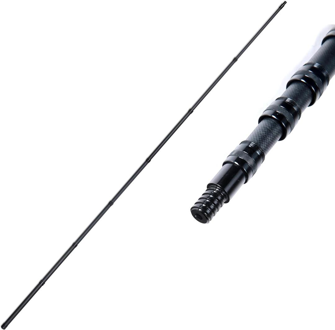 1.9 to 9.8ft Carbon Fiber Extension Pole. Multi-Purpose Pole with Universal Twist-on Metal Tip Paint Roller Extension PoleBest Telescoping Pole for Cobweb Duster, Dusting and Window Cleaning