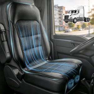 Upgraded Cooling Car Seat Cover, Cooling Seat Covers For Cars Trucks, 12V 3-Speed Air Cooled Car Seat Cushion, Universal Fit for Summer Truck SUV Office, Non-slip Breathable 3D Mesh Leather, Black