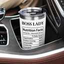 Breezy Valley Boss Gifts Tumbler, Mothers Day Gift for Women - Boss Lady Appreciation Gifts, Female Boss Coffee Tumbler Cup 20oz