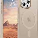 SUPFINE Magnetic for iPhone 15 Pro Max Case(Compatible with MagSafe)(Military Grade Drop Protection) Slim Translucent Matte Shockproof with Anti-Fingerprint Phone Case,Desert Gold