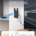 BrosTrend AC1200 WiFi to Ethernet Adapter with Gigabit Port, Dual Band Universal WiFi Bridge for Printer, PC, PlayStation, Xbox, Smart TV, Blu-Ray Player, DVR etc. Wireless to Wired Ethernet Adapter