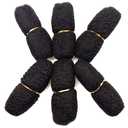 Tight Afro Kinky Bulk Hair 100% Human Hair For DreadLocks,Twist Braids Hair,6pieces/package,Off Black #1B 8Inch