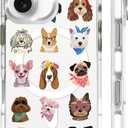 for iPhone 17 Case, Clear with Cute Pet Dog Pattern Compatible with Magsafe Soft Protective Case for Women Girl (White)