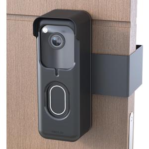 Blink Doorbell Mount,New Upgrade Anti-Theft Doorbell Mount for All Blink Video Doorbell (1st&2nd, No-Drill Door Mount with Protective Case, No Block Sensor & Night Vision (Black)