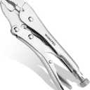 WORKPRO Locking Pliers, 4-inch Curved Jaw Vice Grips pliers, Chromium-Vanadium Steel Locking Pliers with Wire Cutter, Locking Adjustable Vise Grips for Clamping Twisting Welding