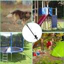 Ground Anchors, Tent Stakes Heavy Duty, Trampoline Anchor Kit, Triple Propeller,Heavy Duty Anchor Hook for Canopies, Car Ports, Sheds, Swing Sets, Easy to use, 4pcs 15 Black