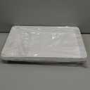 Serving Tray Platter, 4 Pack Food Tray for Veggie Fruit Snack Dessert Cookie Cheese, Food Trays for Party Supplies Display, Plastic Platters for Serving Food, Large White Trays, BPA Free