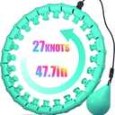 Weighted Hula Infinity Fitness Hoop for Adult Weight Loss, 2 in 1 Smart Fitness Workout Hula Circle Hoops with 27 Detachable Knots, Exercise Fit Hoop Suitable for Women and Beginners