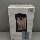 BLACK+DECKER Infrared Radiant Quartz Tower Heater, 1500W Space Heater with Adjustable Thermostat, Portable Heater with 2 Settings, Personal Heater for Home and Office, BHTI06, Black